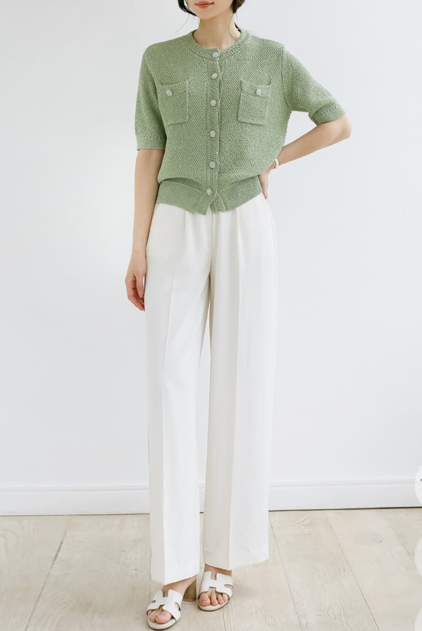 Flowy Waist Wide Pants F L - 이미지 10