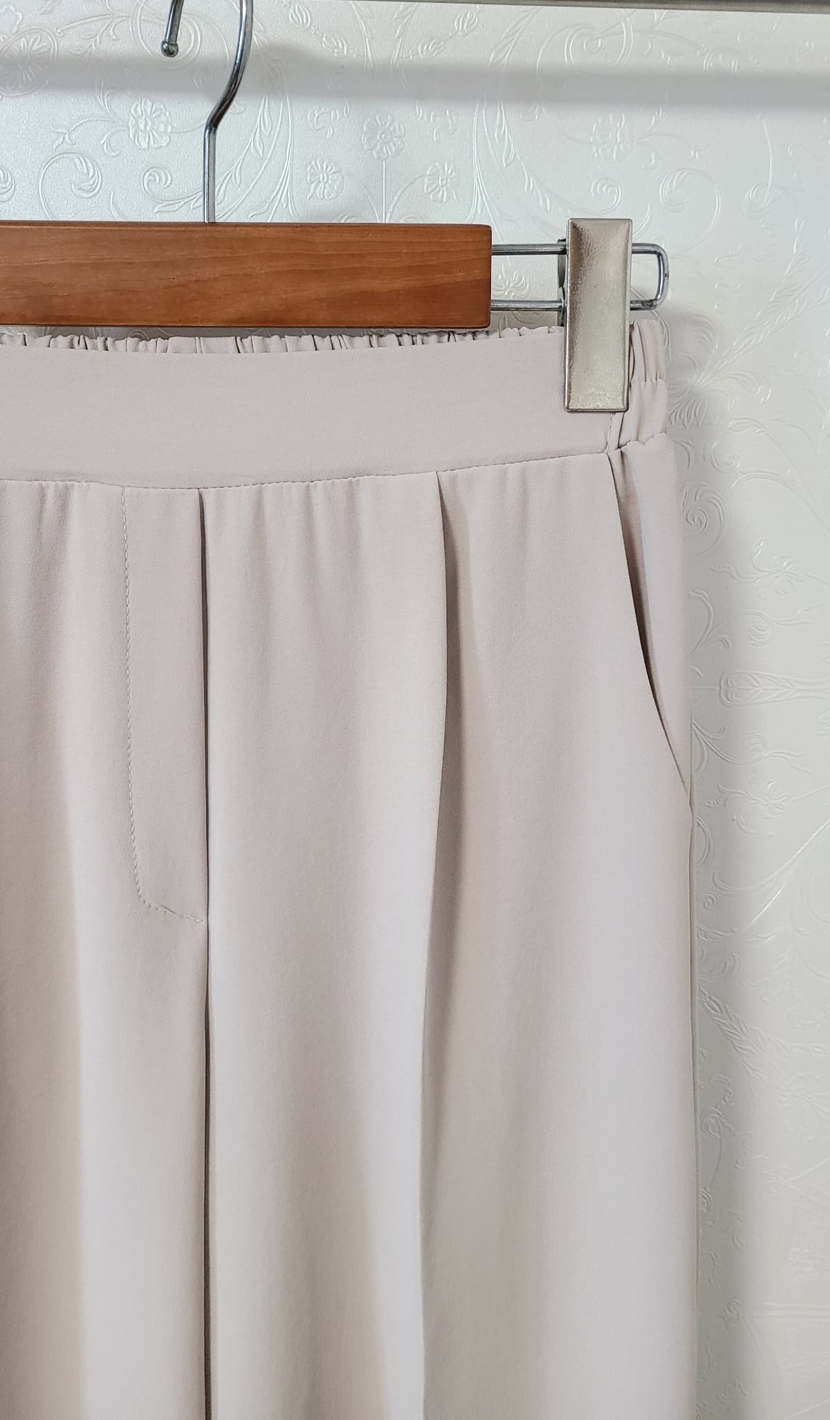 Flowy Waist Wide Pants F L - 이미지 12