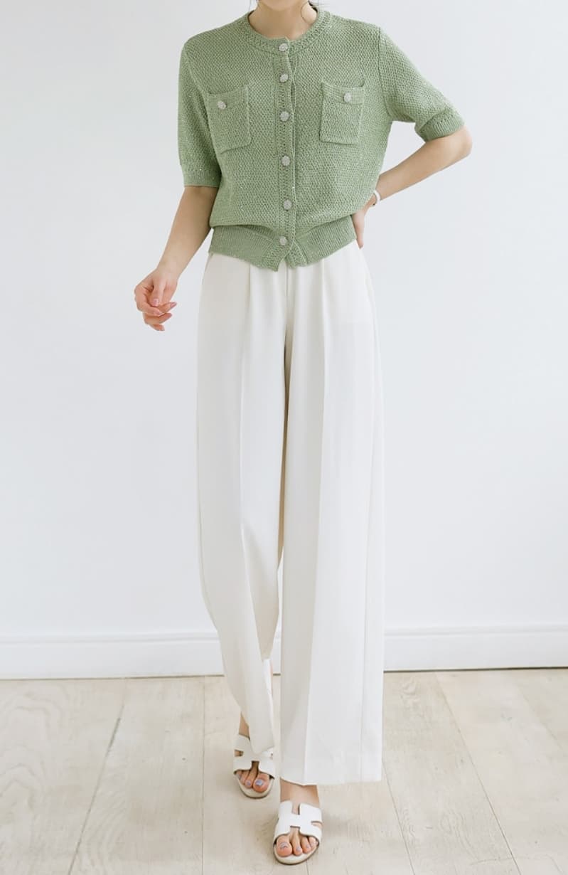 Flowy Waist Wide Pants F L - 이미지 14