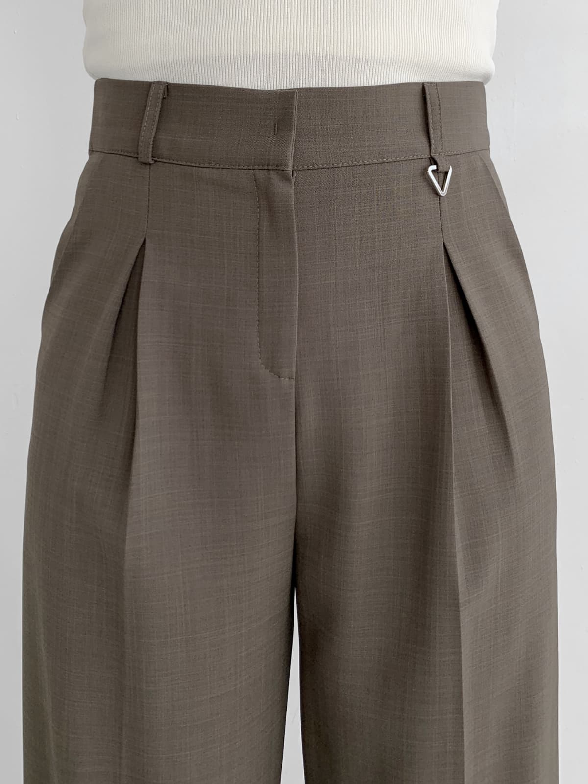 Decorative pleats straight wide back band S M L - 이미지 3