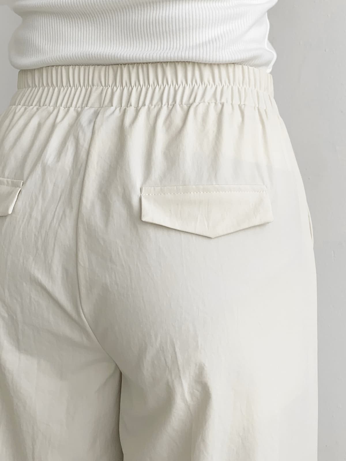Oz Wide-leg Band Pants F,L - 이미지 6