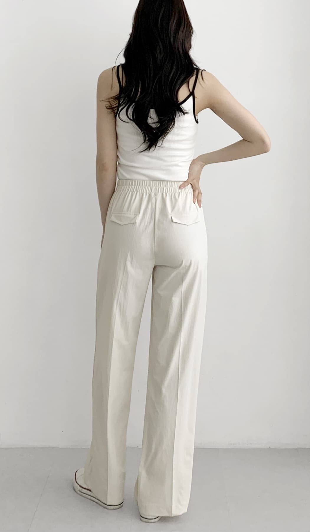 Oz Wide-leg Band Pants F,L - 이미지 11