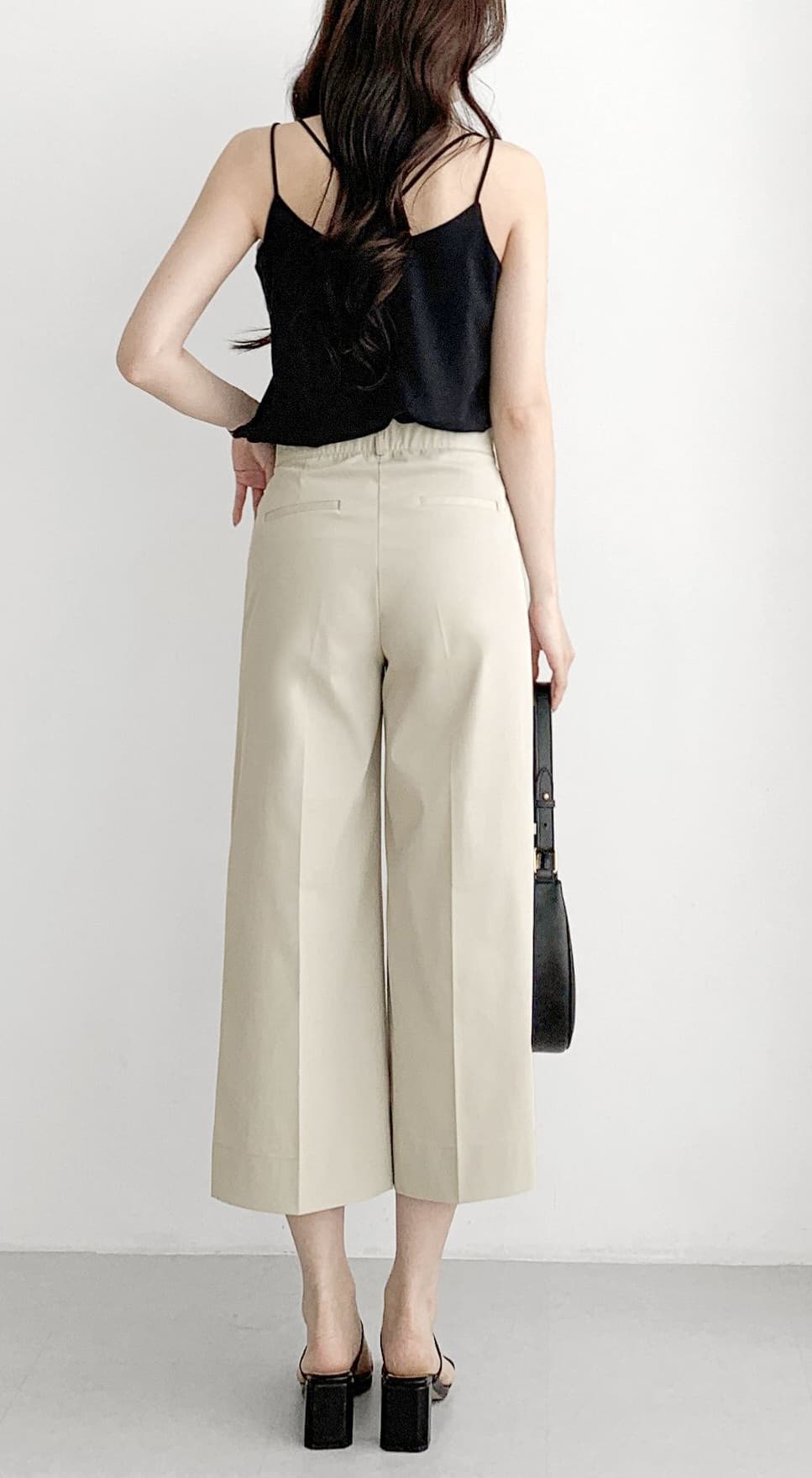 Top with slit cropped pants S M L - 이미지 9