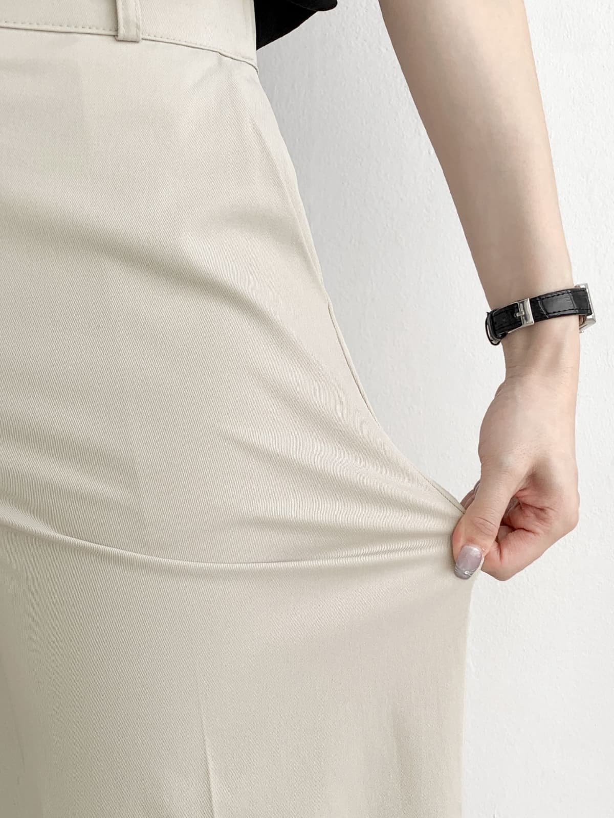 Top with slit cropped pants S M L - 이미지 7