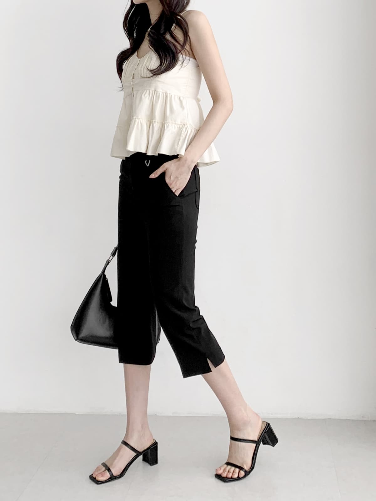 Capri Spandex 7/8 Back Band S M L - 이미지 1