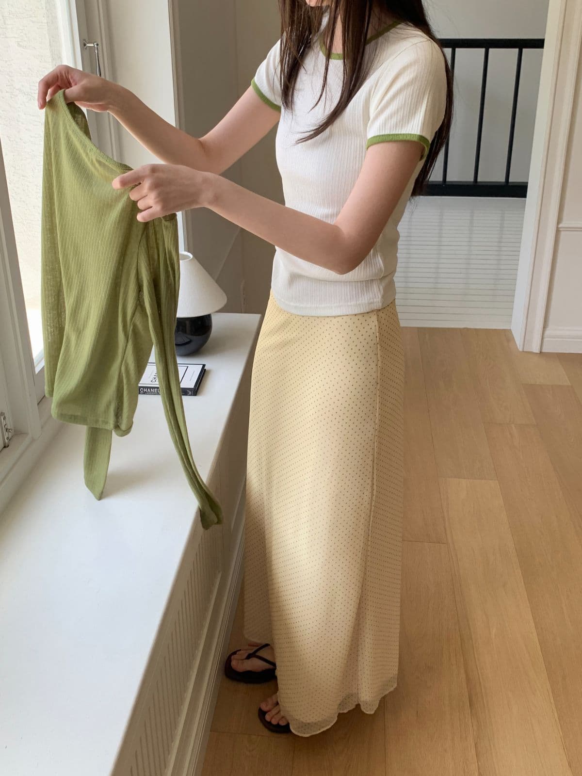 Foen Ribbed Color Block Tee (New Summer Arrival Modal, Spandex, Ringer Spandex, Slim, Delicate, Layered, Round) - 이미지 6