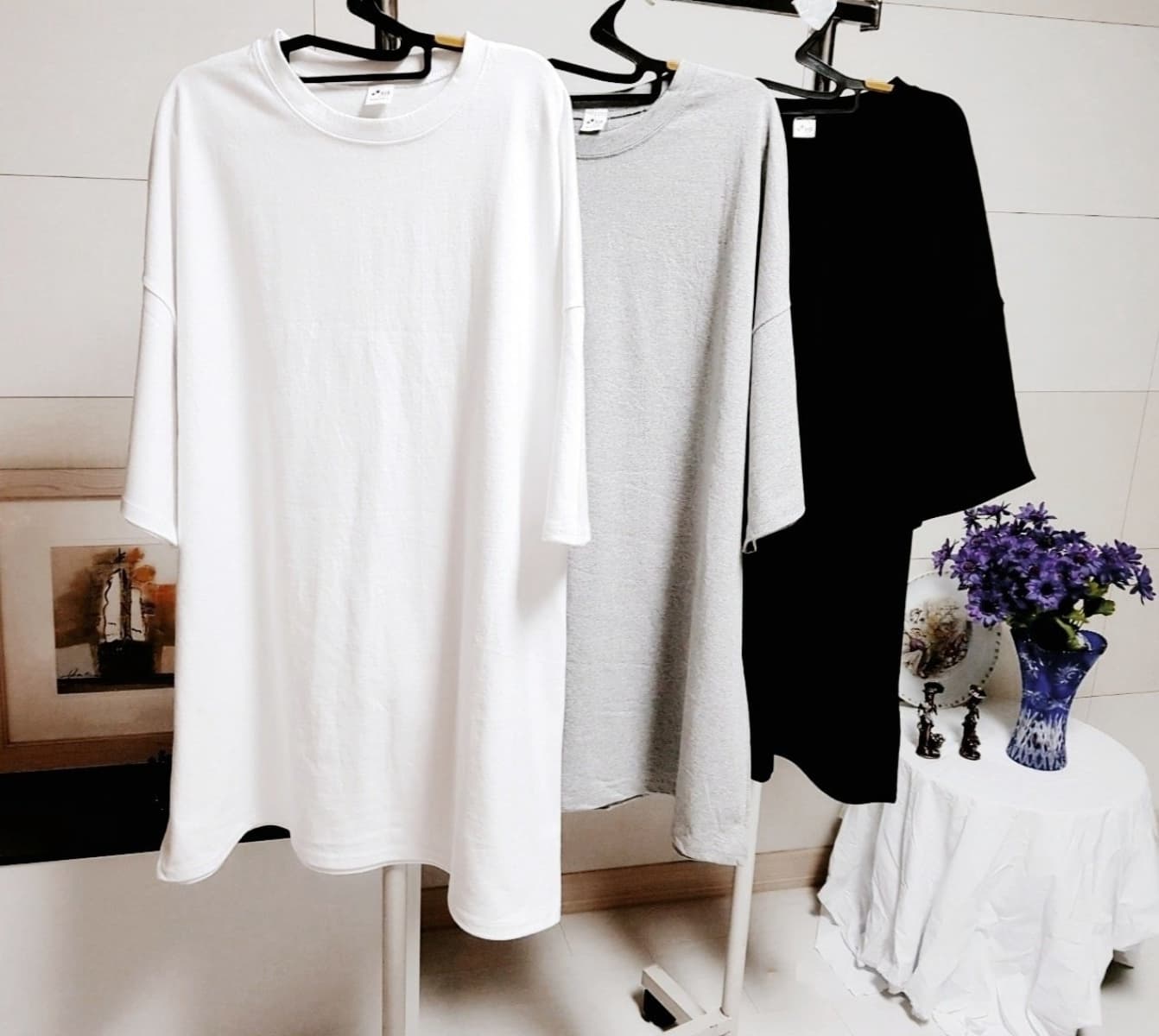 New Arrival New 4XL All-Season Boxy Dress/Boxy T-Shirt Plus Size Casual Daily Plain Boxy Short Sleeve - 이미지 19