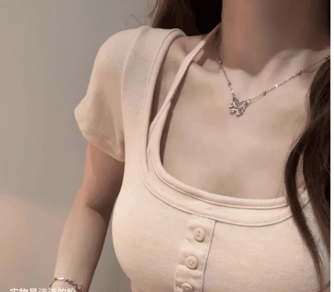 Halter neck short sleeve (built-in cap) - 이미지 7