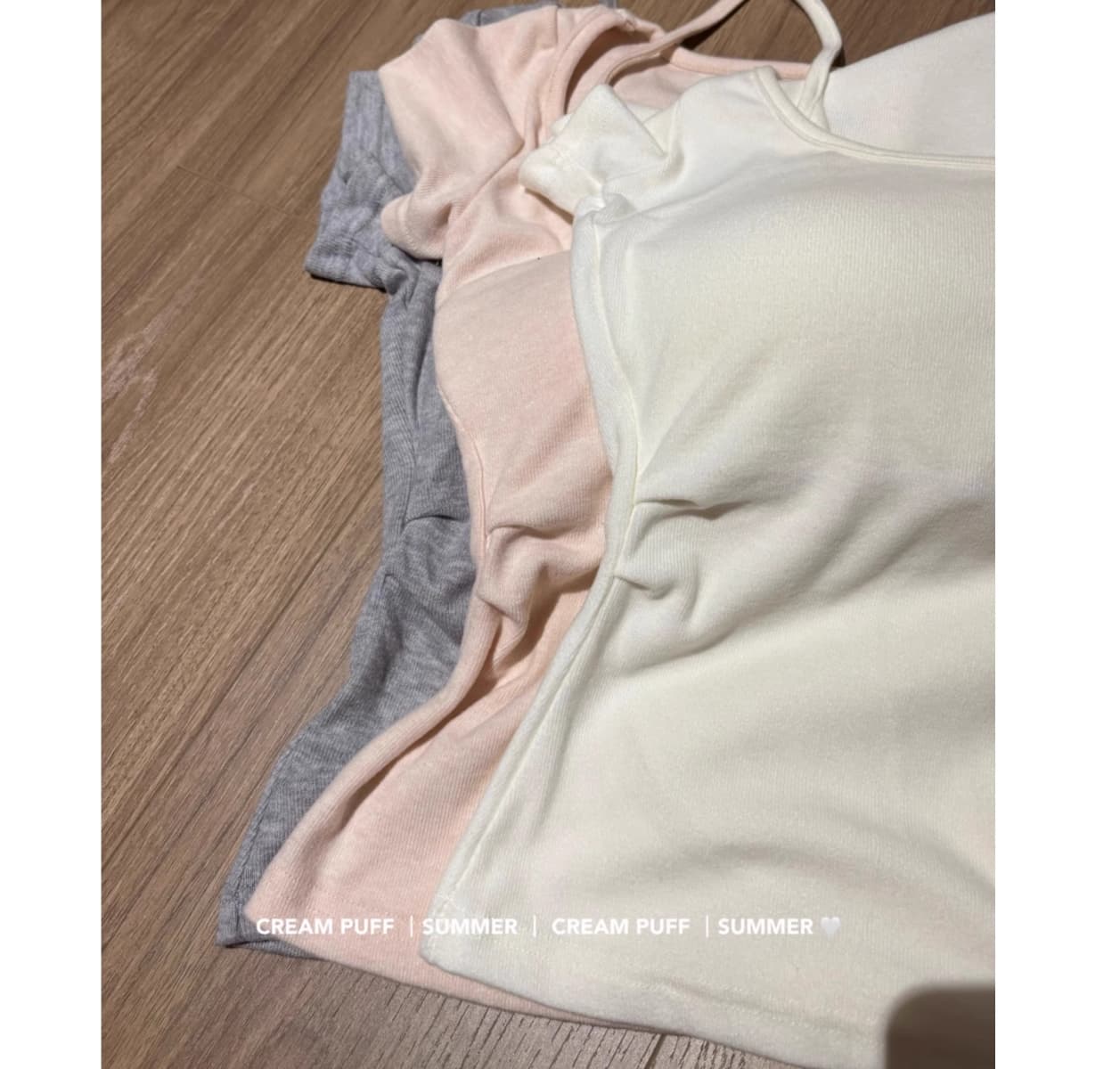 Halter neck short sleeve (built-in cap) - 이미지 2