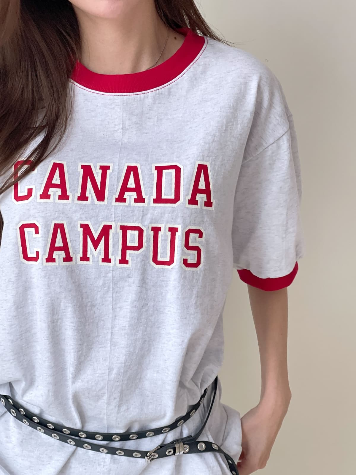 Campus print short-sleeve T-shirt - 이미지 5