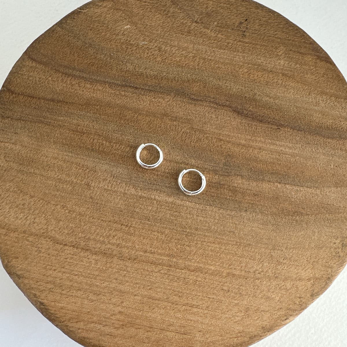 Silver925 8mm Outer Diameter Daily One-Touch Silver Earrings - 이미지 8