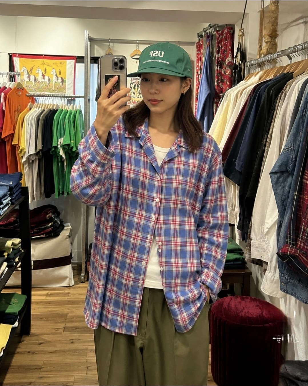 plaid shirt - 이미지 1