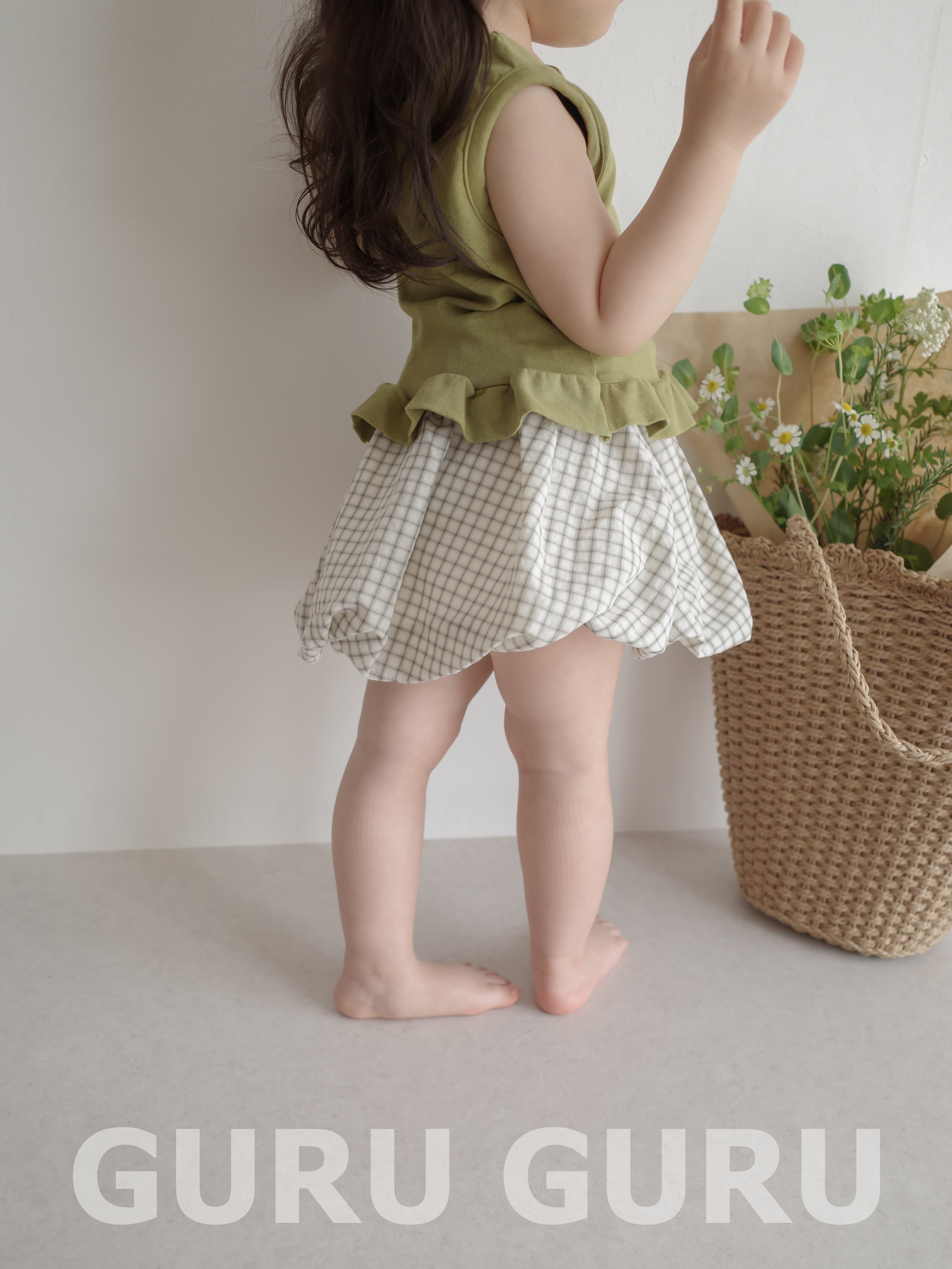 Guru Check Cloud Skirt (26 Summer New Arrival) - 이미지 5