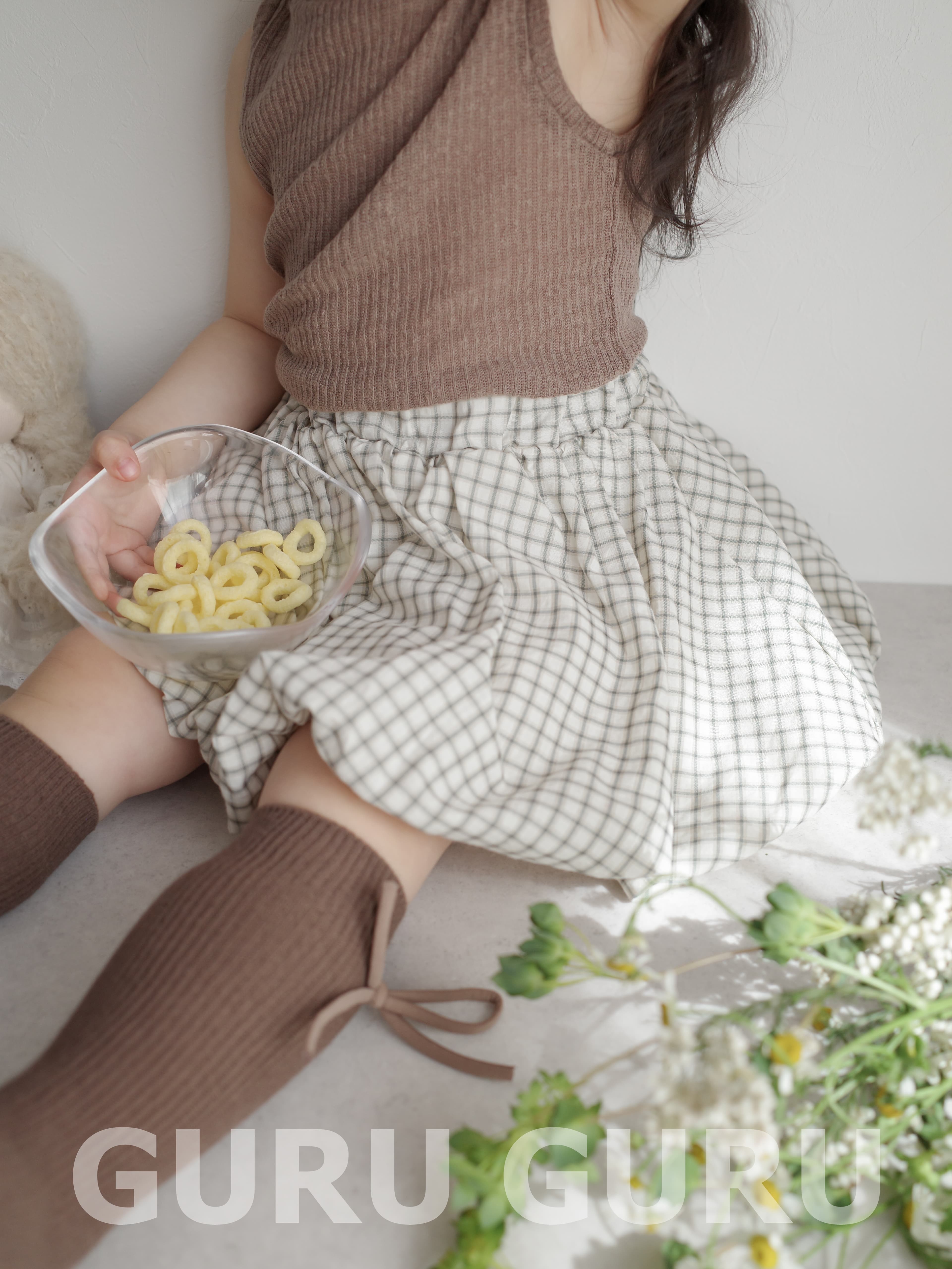 Guru Check Cloud Skirt (26 Summer New Arrival) - 이미지 8