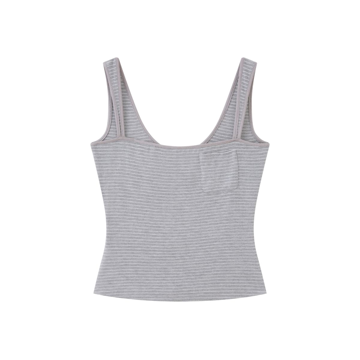 (High Demand) Striped Sleeveless Top (Built-in Breast Pads) - 이미지 14