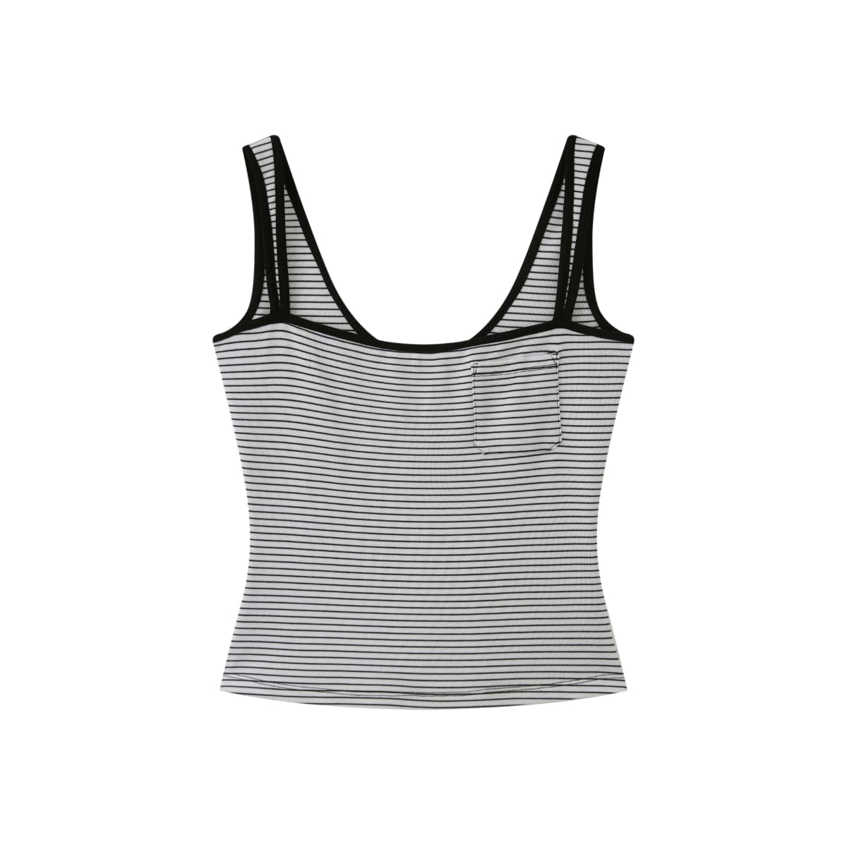 (High Demand) Striped Sleeveless Top (Built-in Breast Pads) - 이미지 13