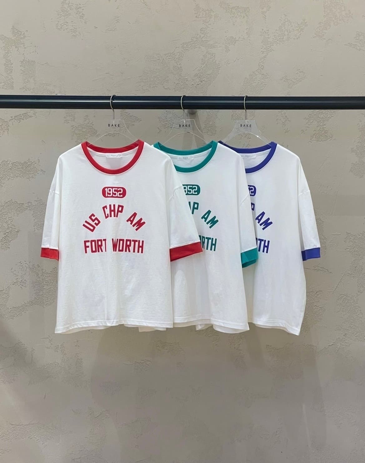 1952 Ringer T-shirt Color Block Vintage Summer Short Sleeve Loose Boxy T-shirt - 이미지 5
