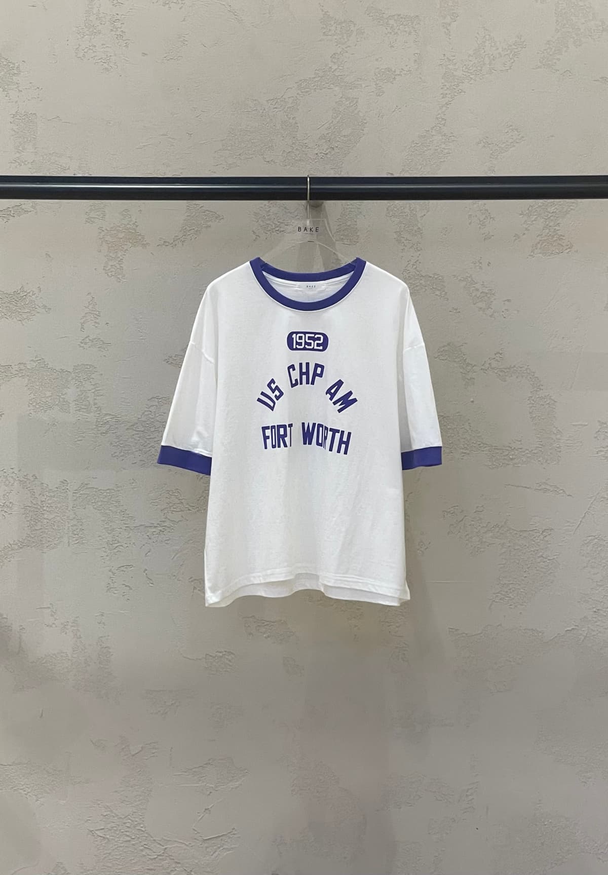 1952 Ringer T-shirt Color Block Vintage Summer Short Sleeve Loose Boxy T-shirt - 이미지 4