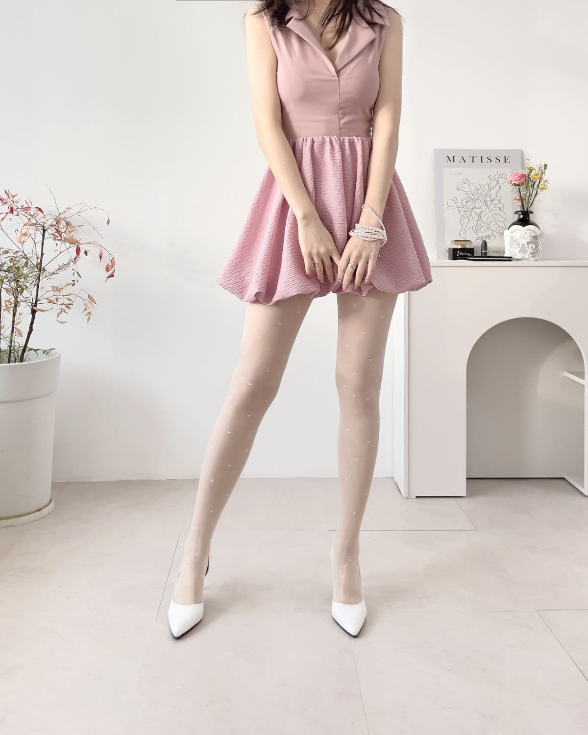 20D Heart Pattern Stockings (Same-day delivery available, footed pantyhose, sheer, women's fashion accent) - 이미지 8