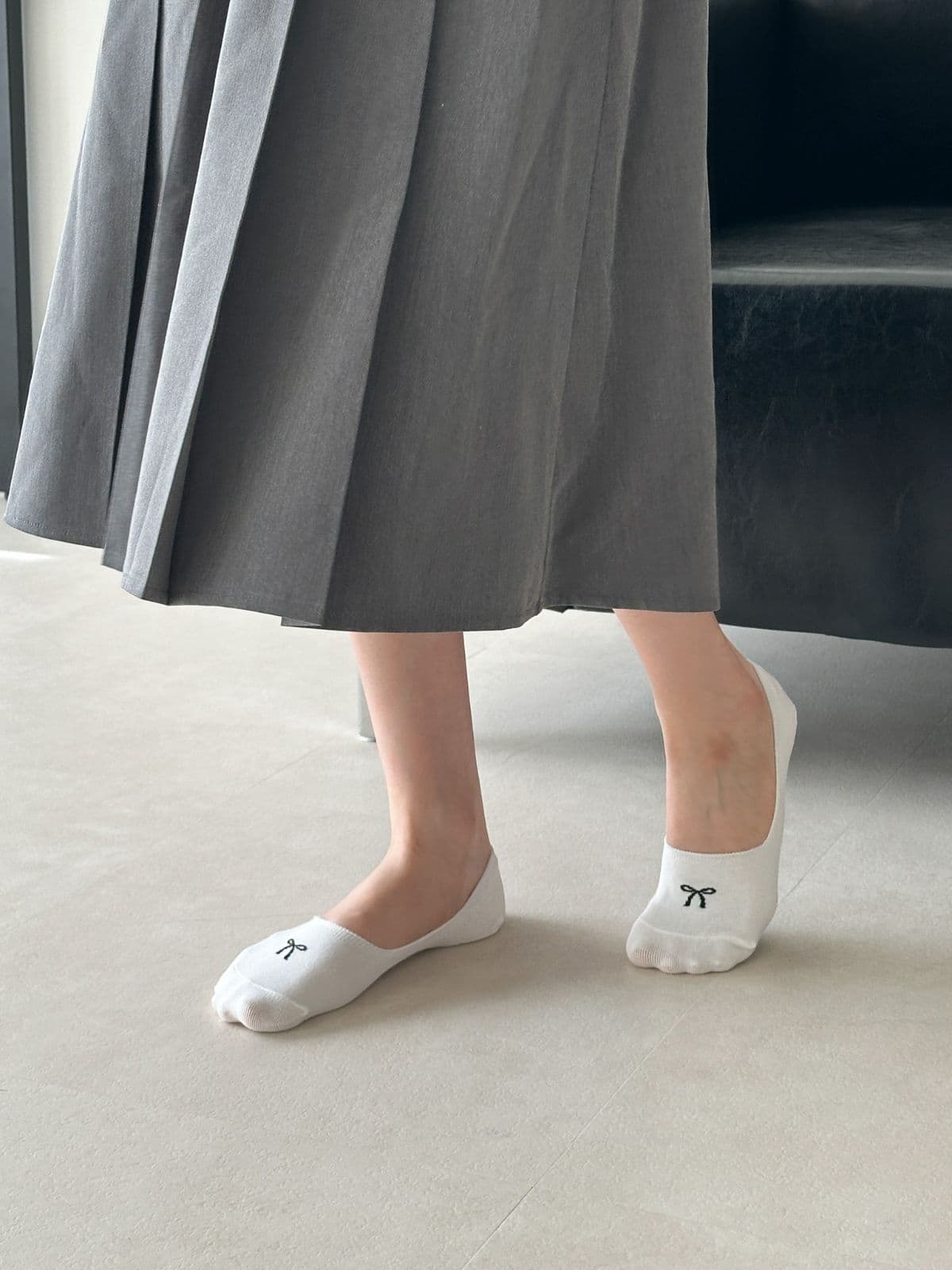Ribbon-Point Footies (Same-day Delivery Available, Fake Socks, Non-slip, Women's Fashion Socks, Silicone Heel) - 이미지 10