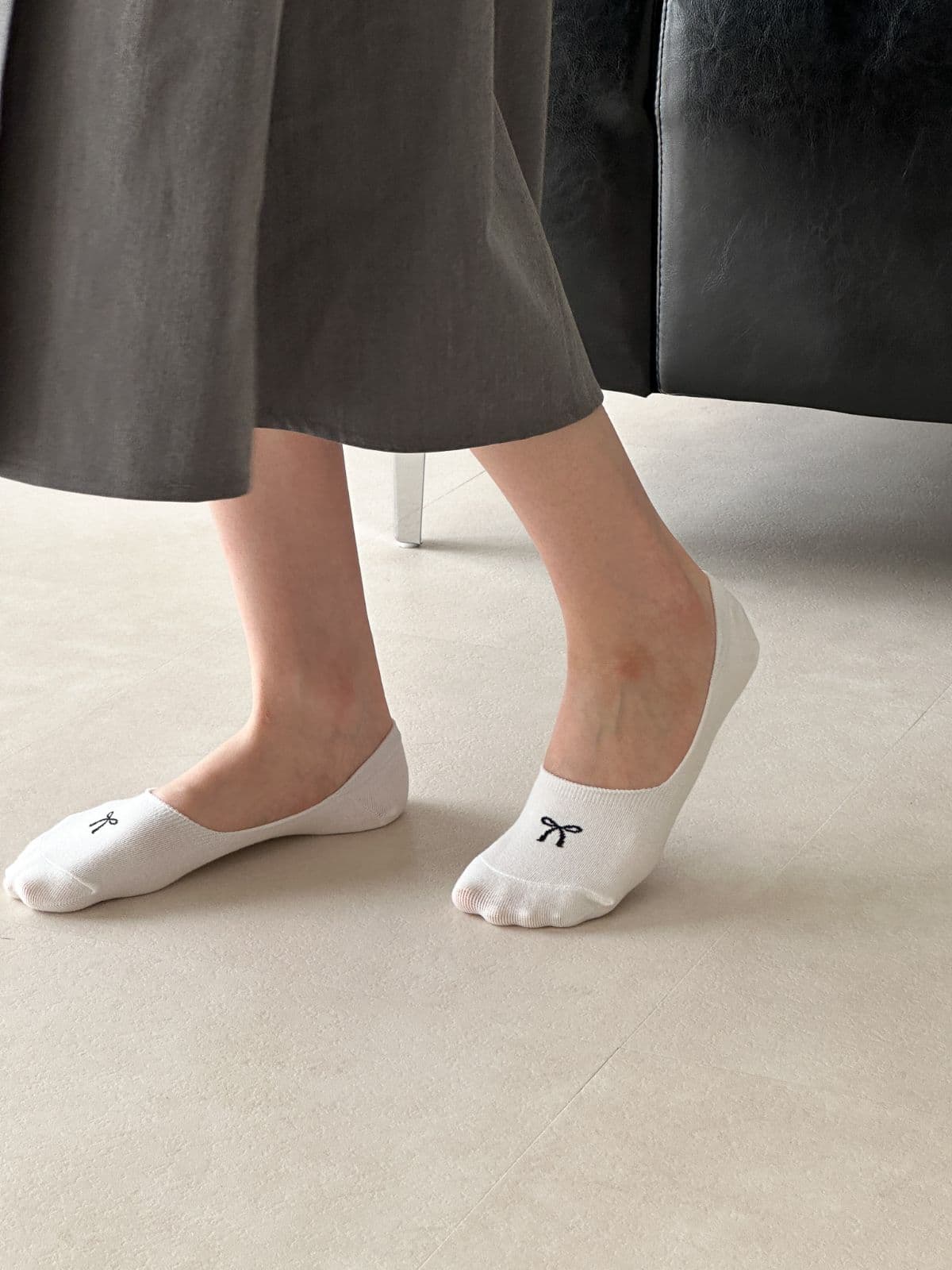 Ribbon-Point Footies (Same-day Delivery Available, Fake Socks, Non-slip, Women's Fashion Socks, Silicone Heel) - 이미지 12