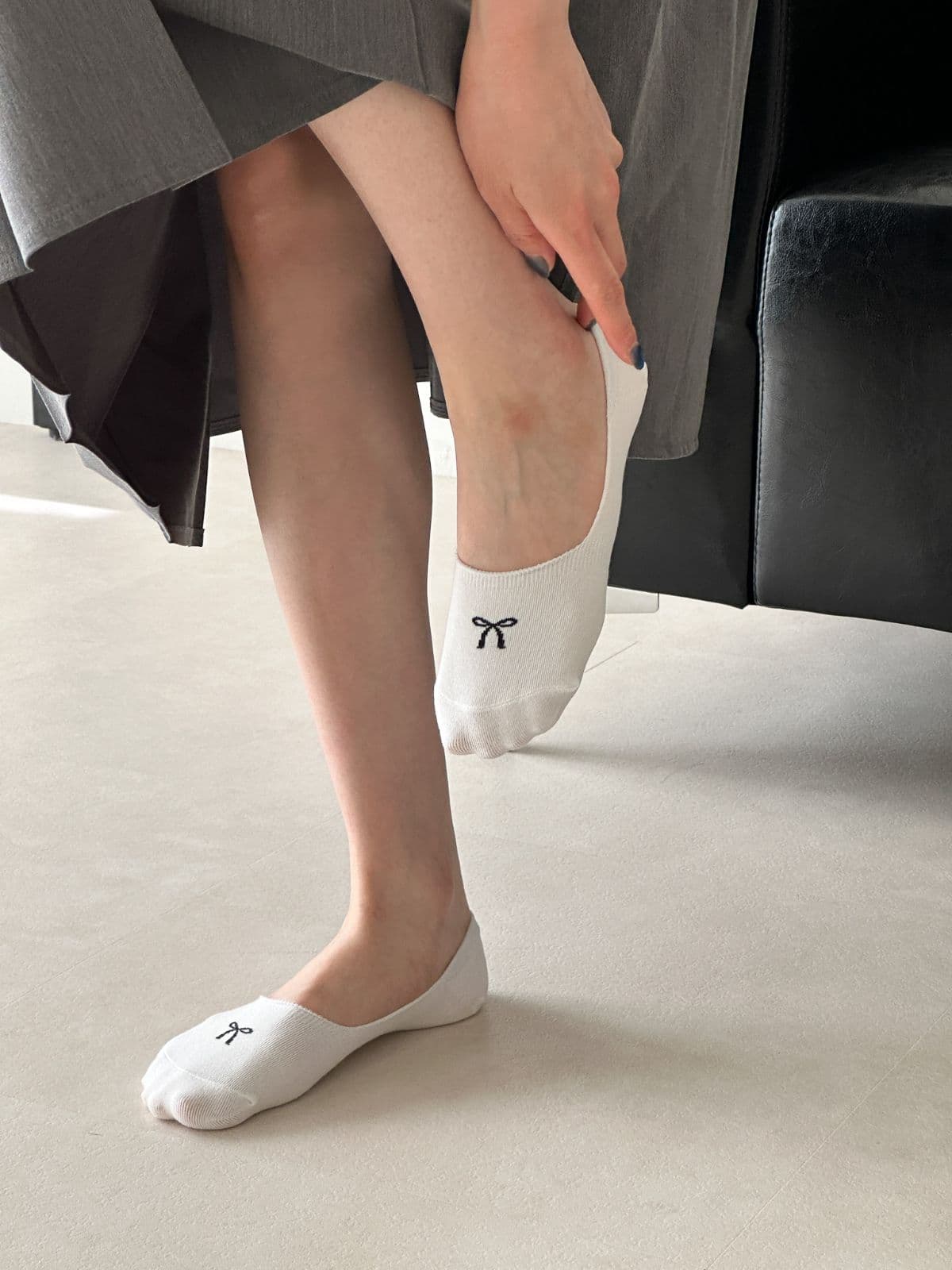 Ribbon-Point Footies (Same-day Delivery Available, Fake Socks, Non-slip, Women's Fashion Socks, Silicone Heel) - 이미지 13