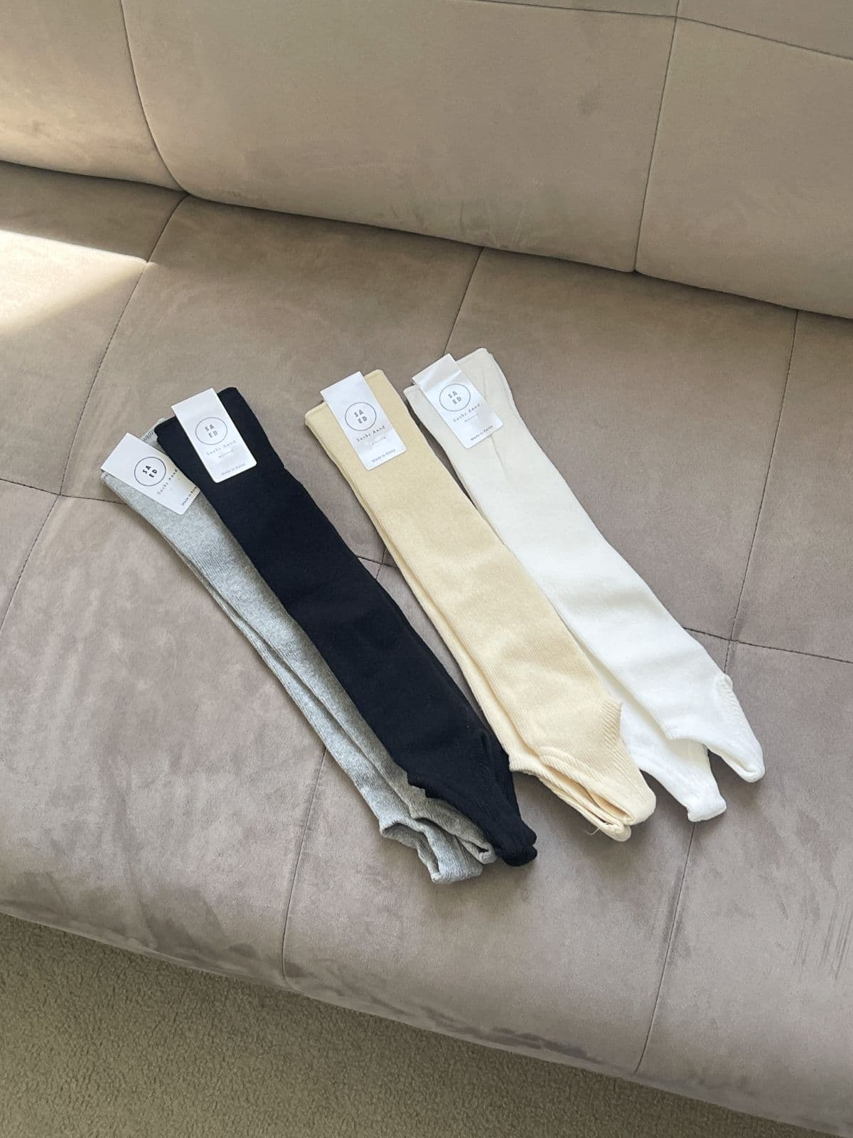 Tori Leg Warmers (Same-day delivery available, plain ribbed cotton loop leg warmers, women's fashion socks) - 이미지 3