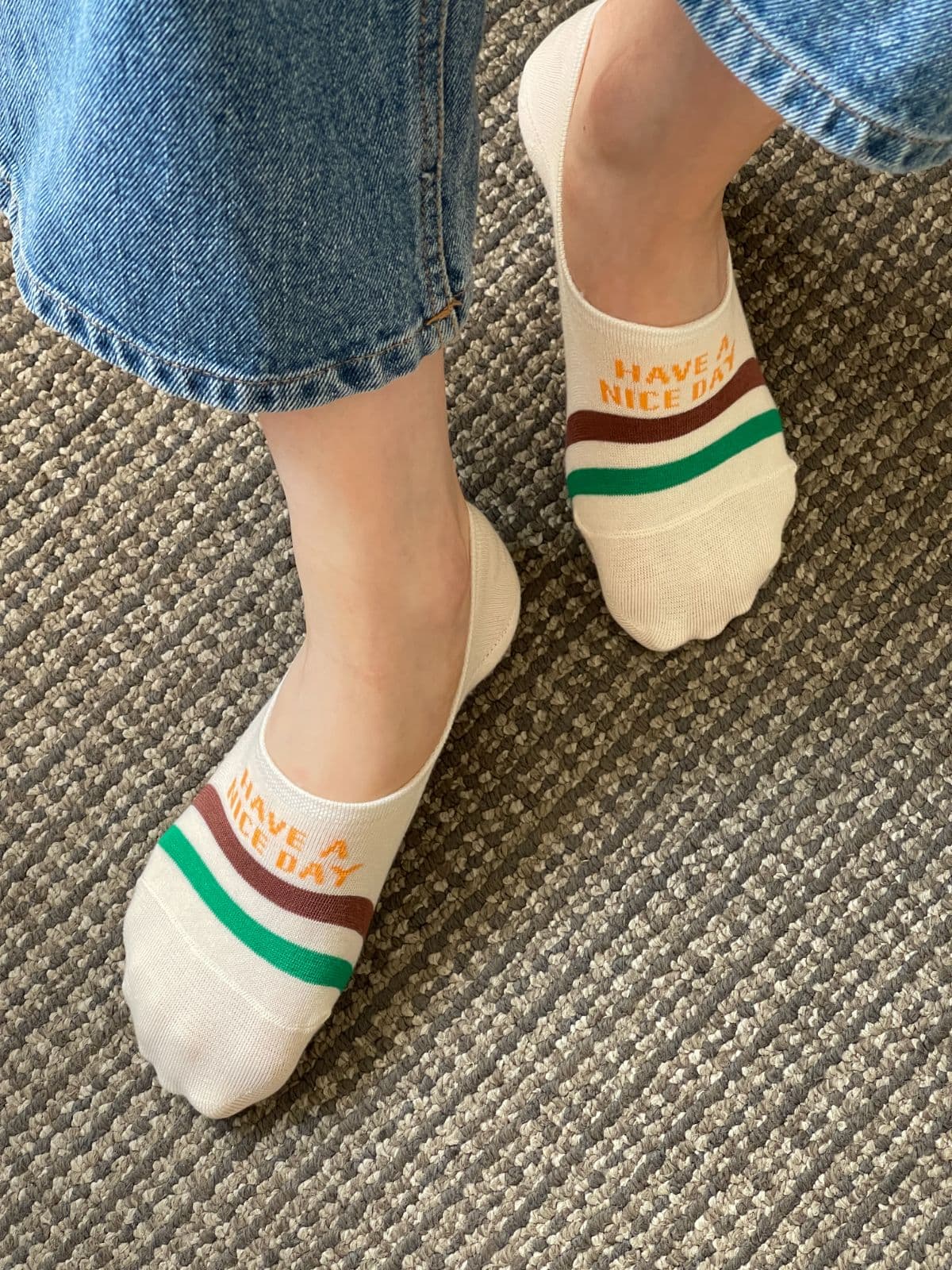 Nice Day Footies (Women's Fashion Socks, Fake Socks, Non-slip, Lettering, Same-day Delivery Available) - 이미지 10