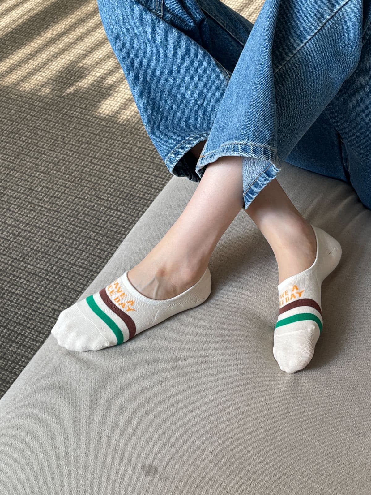 Nice Day Footies (Women's Fashion Socks, Fake Socks, Non-slip, Lettering, Same-day Delivery Available) - 이미지 12