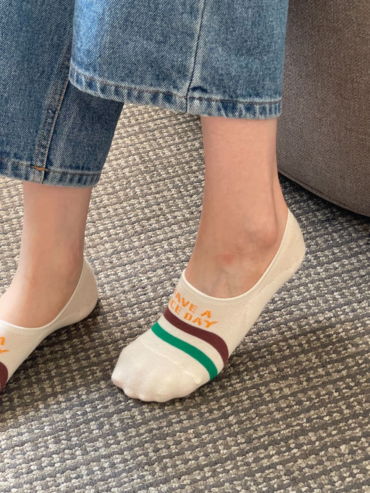 Nice Day Footies (Women's Fashion Socks, Fake Socks, Non-slip, Lettering, Same-day Delivery Available) - 이미지 11