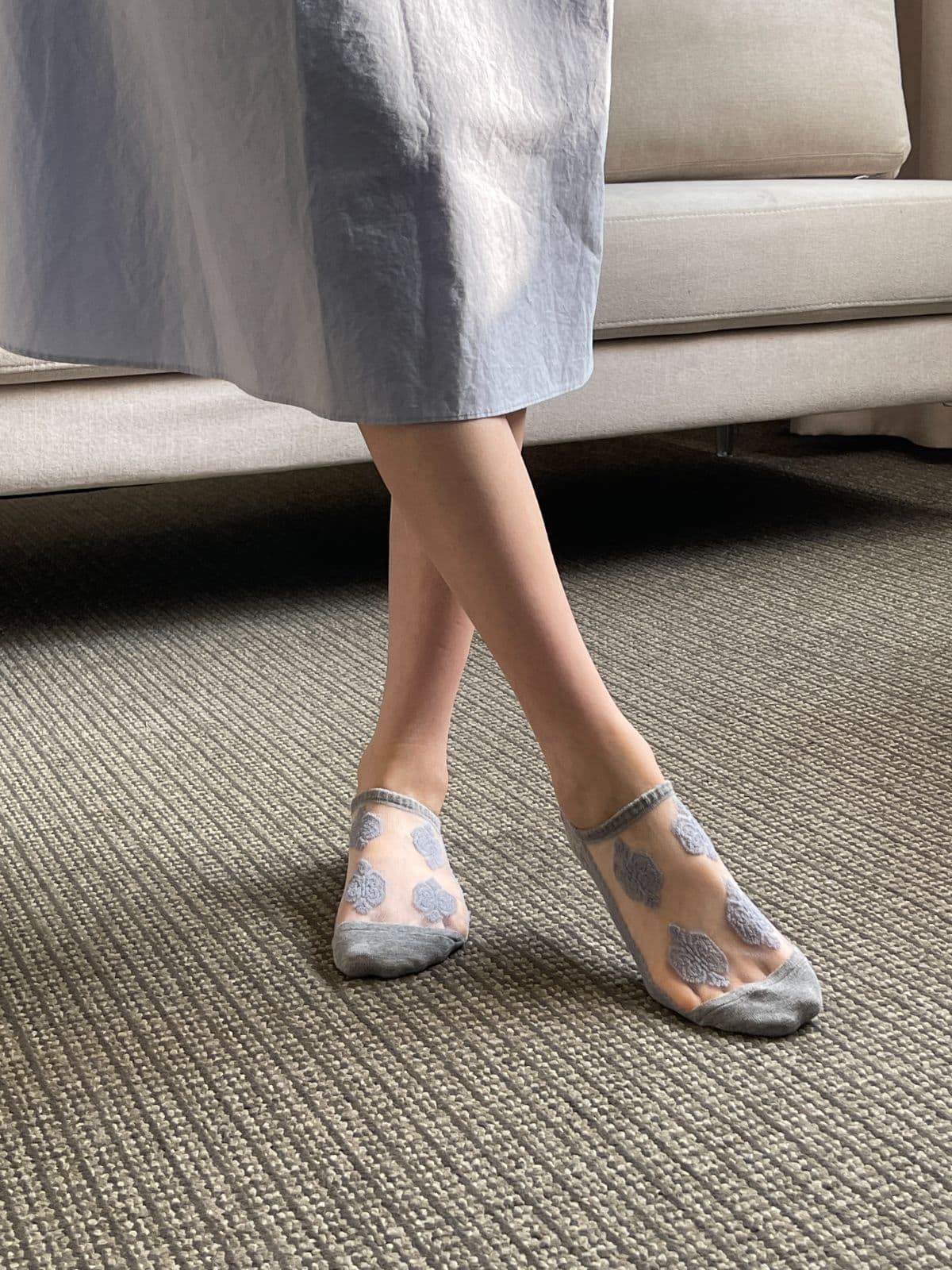 See-through Mini (Same-day delivery available women's fashion socks no-show socks floral mesh foot covers) - 이미지 19