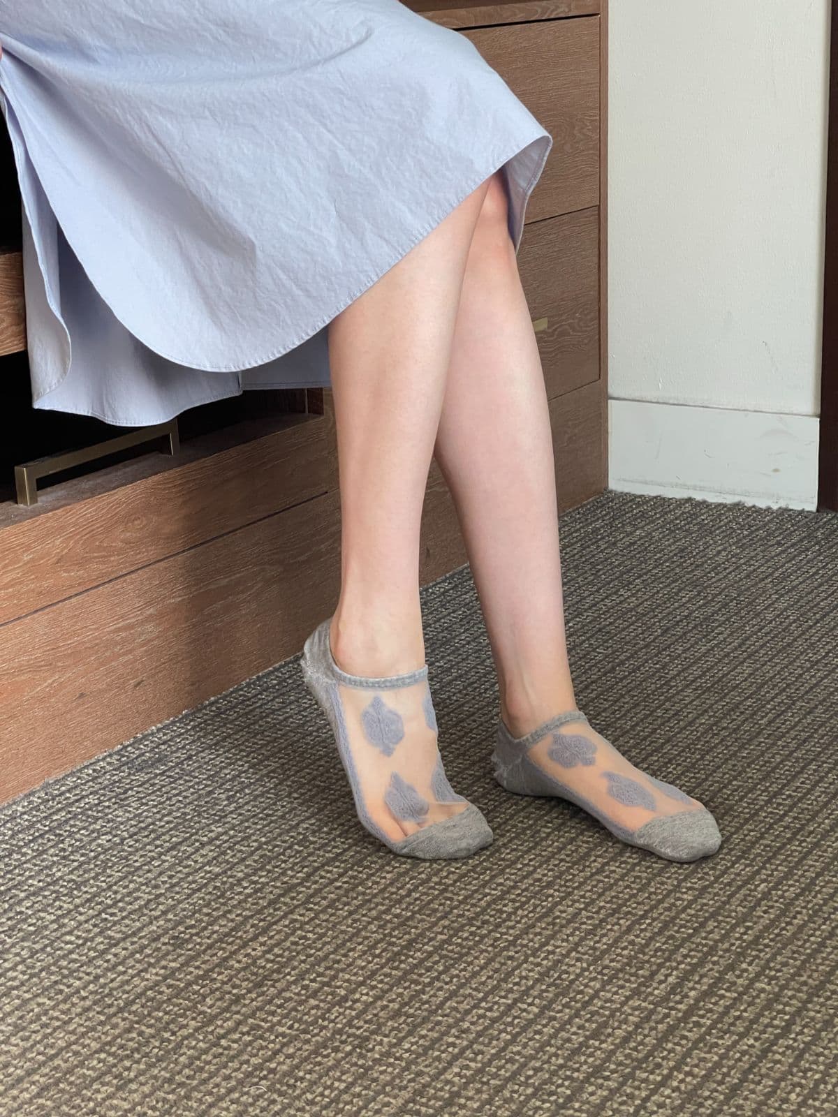See-through Mini (Same-day delivery available women's fashion socks no-show socks floral mesh foot covers) - 이미지 13