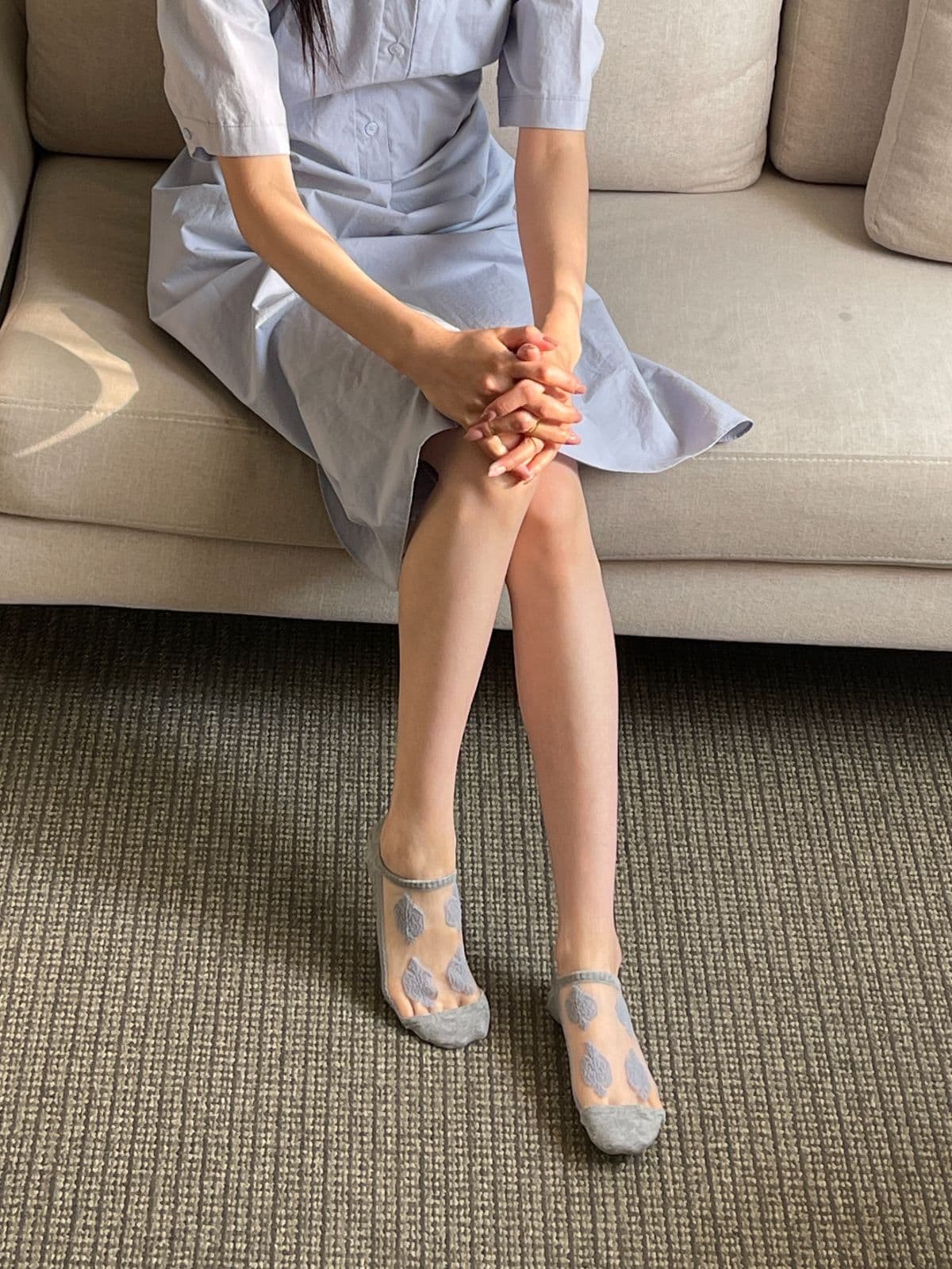See-through Mini (Same-day delivery available women's fashion socks no-show socks floral mesh foot covers) - 이미지 9