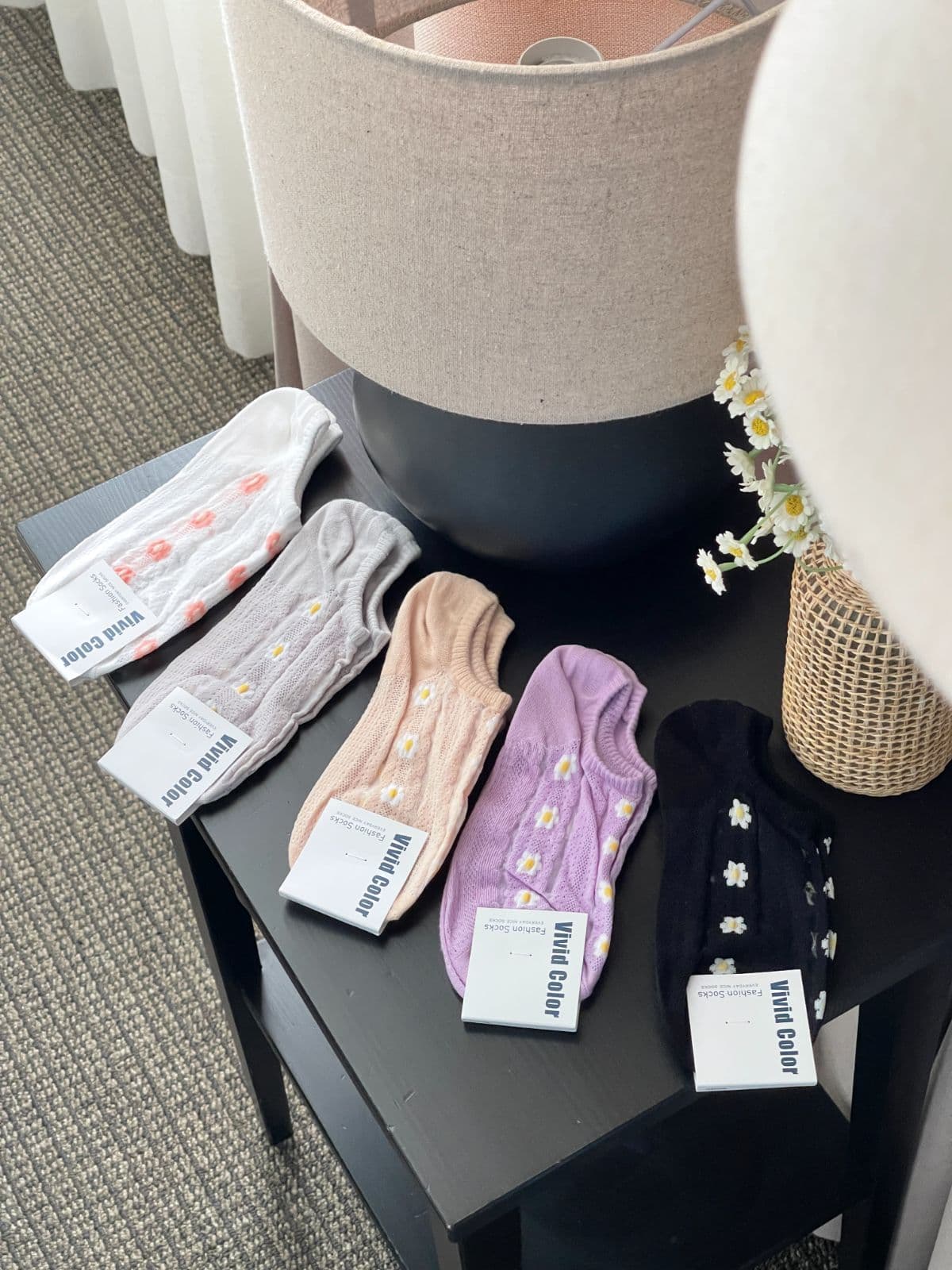 See-through Spring Flower Mini (Same-day delivery available, Women's fashion socks, no-show socks, non-slip floral pattern) - 이미지 3