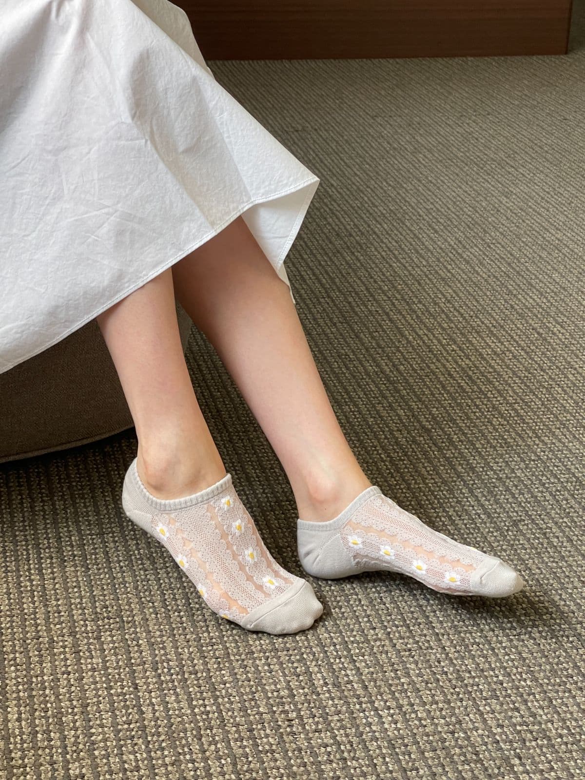 See-through Spring Flower Mini (Same-day delivery available, Women's fashion socks, no-show socks, non-slip floral pattern) - 이미지 18