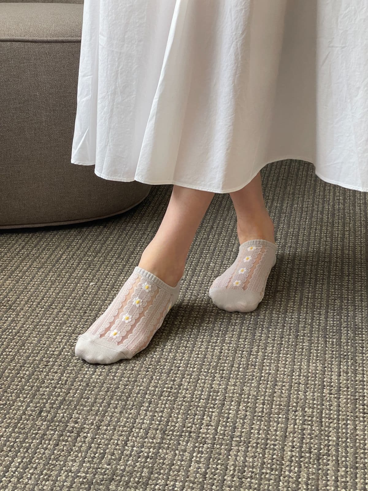 See-through Spring Flower Mini (Same-day delivery available, Women's fashion socks, no-show socks, non-slip floral pattern) - 이미지 15
