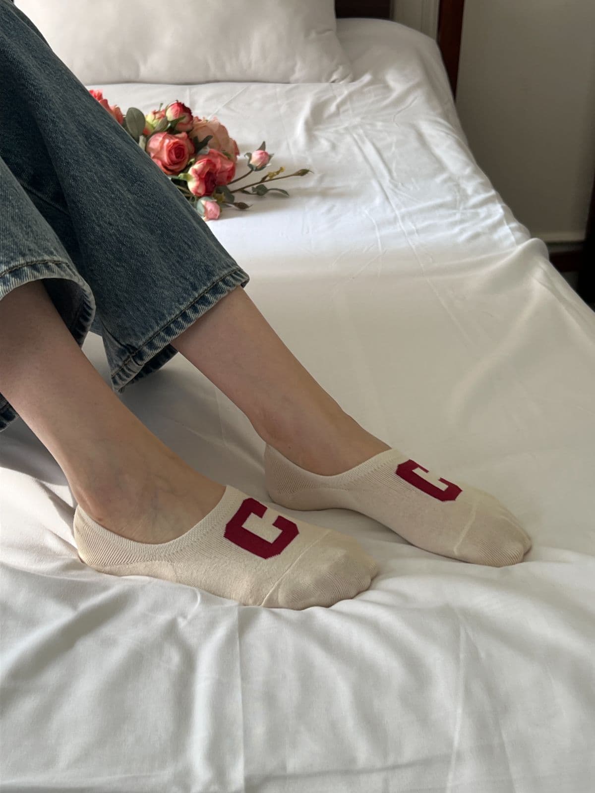 Colored Footies (Same-day delivery available, women's fashion socks, fake socks, non-slip, initials) - 이미지 6