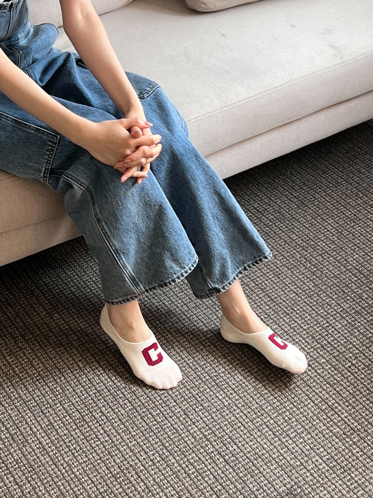 Colored Footies (Same-day delivery available, women's fashion socks, fake socks, non-slip, initials) - 이미지 12