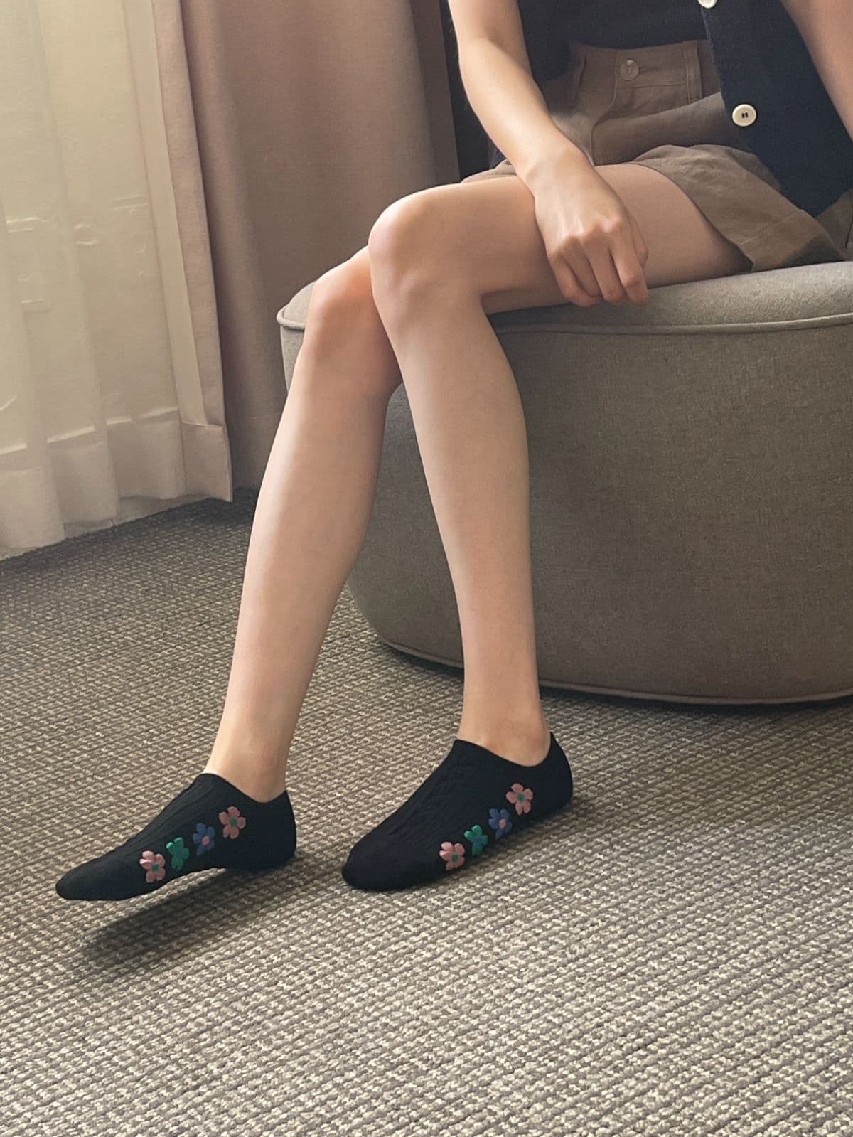 Flower Non-slip (Same-day delivery available, women's fashion socks, sneakers, floral pattern, ankle socks) - 이미지 12