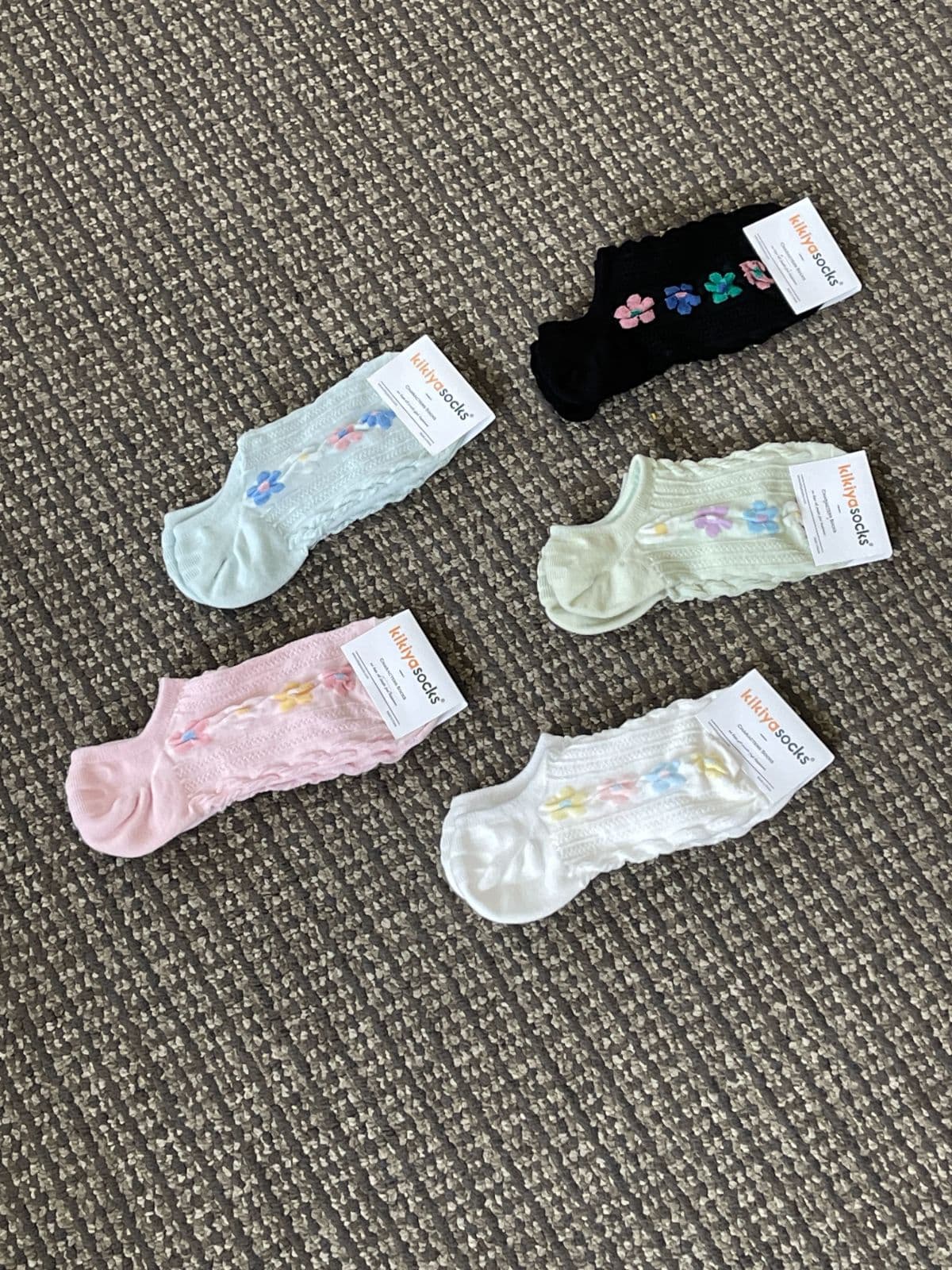 Flower Non-slip (Same-day delivery available, women's fashion socks, sneakers, floral pattern, ankle socks) - 이미지 4