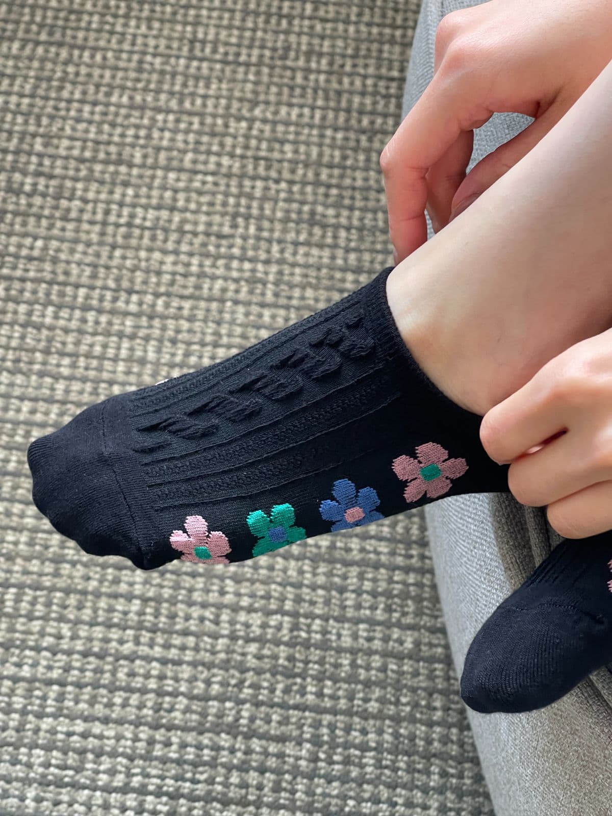 Flower Non-slip (Same-day delivery available, women's fashion socks, sneakers, floral pattern, ankle socks) - 이미지 15