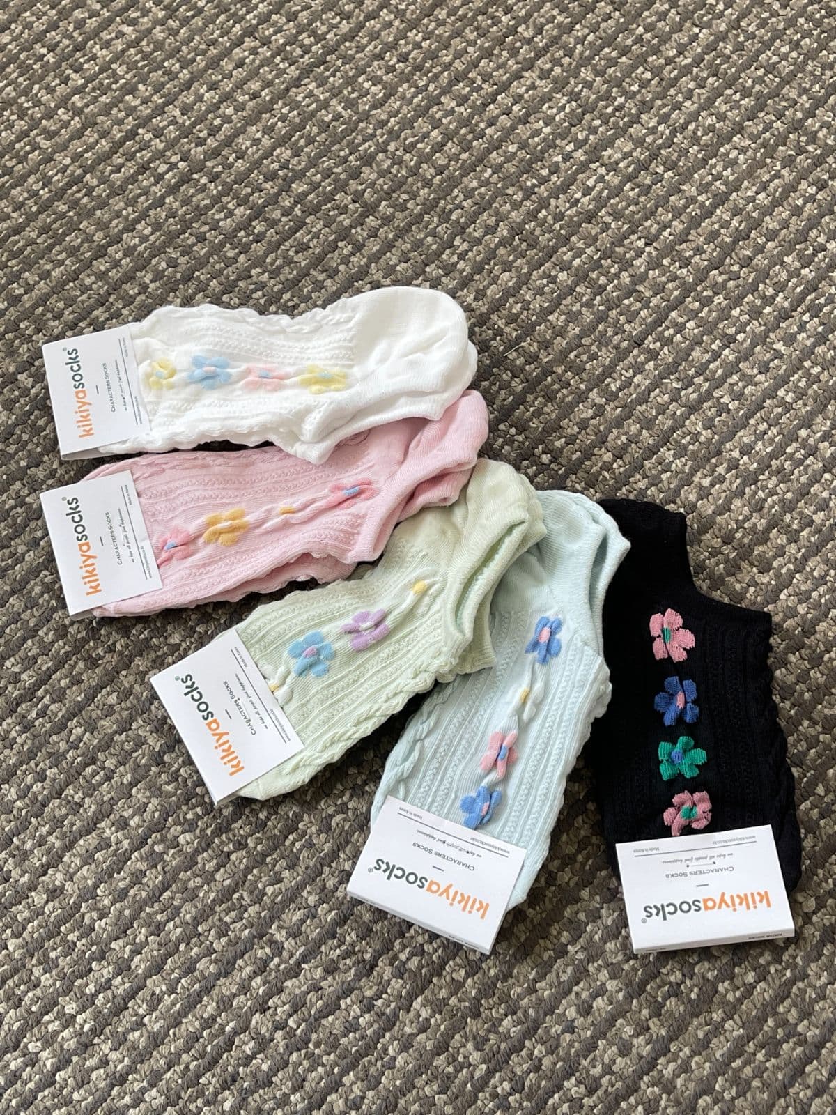 Flower Non-slip (Same-day delivery available, women's fashion socks, sneakers, floral pattern, ankle socks) - 이미지 1
