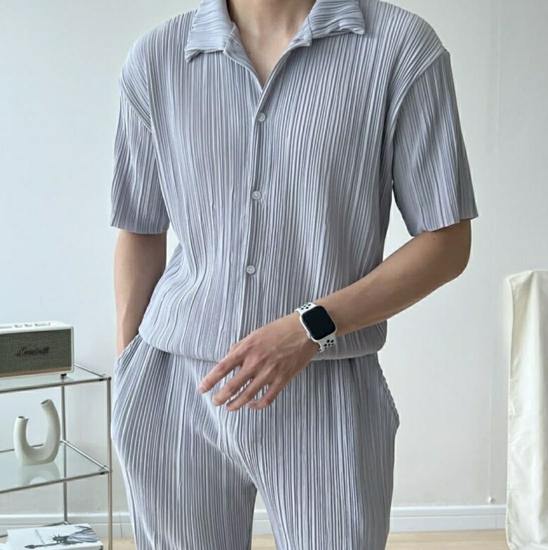 Cooling pleated shirt - 이미지 7