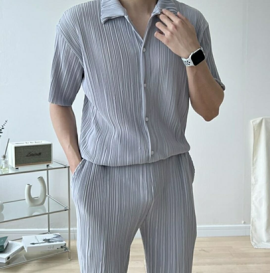 Cooling pleated shirt - 이미지 5