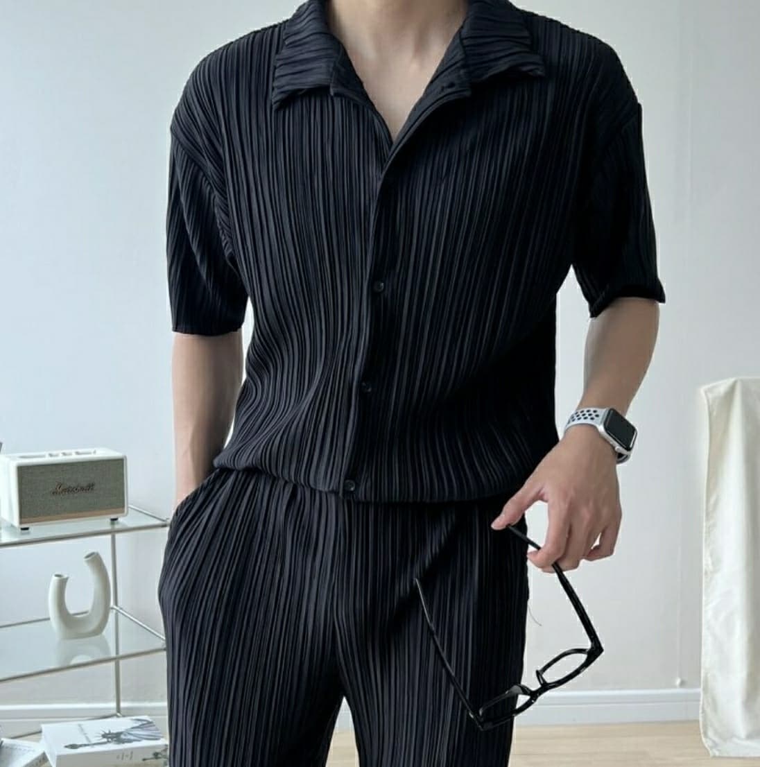 Cooling pleated shirt - 이미지 9