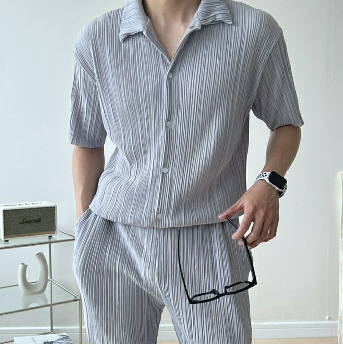 Cooling pleated shirt - 이미지 1