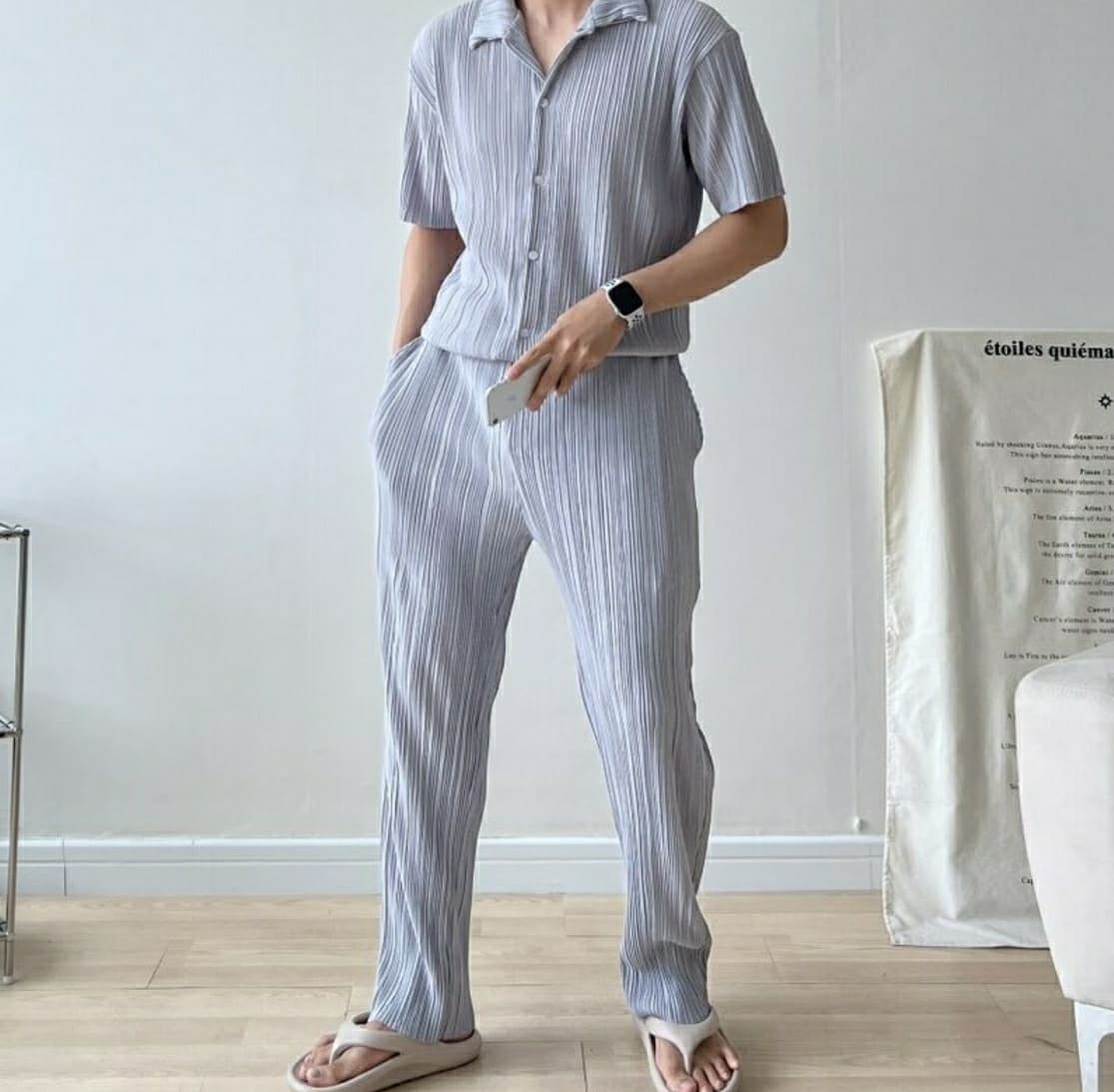 Cooling Pleated Wide Pants - 이미지 7