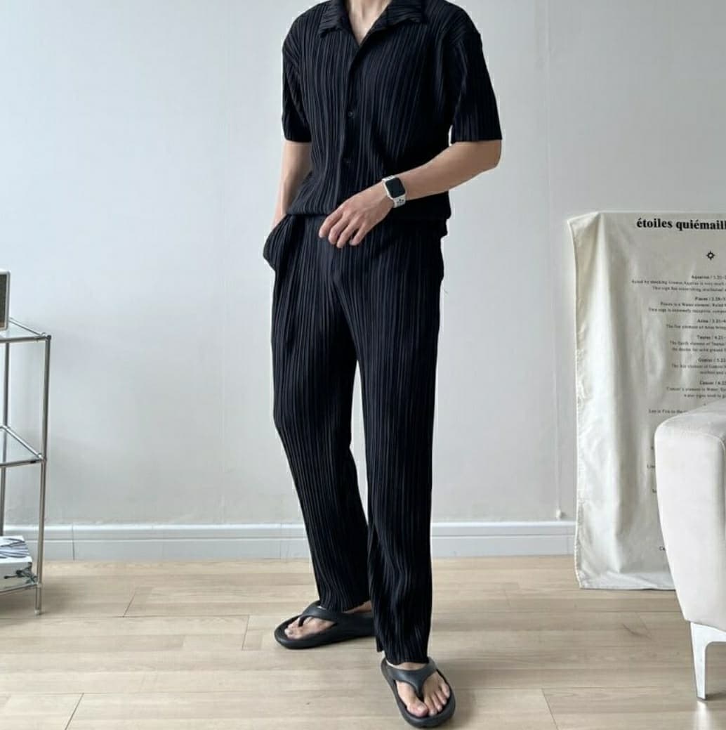 Cooling Pleated Wide Pants - 이미지 16