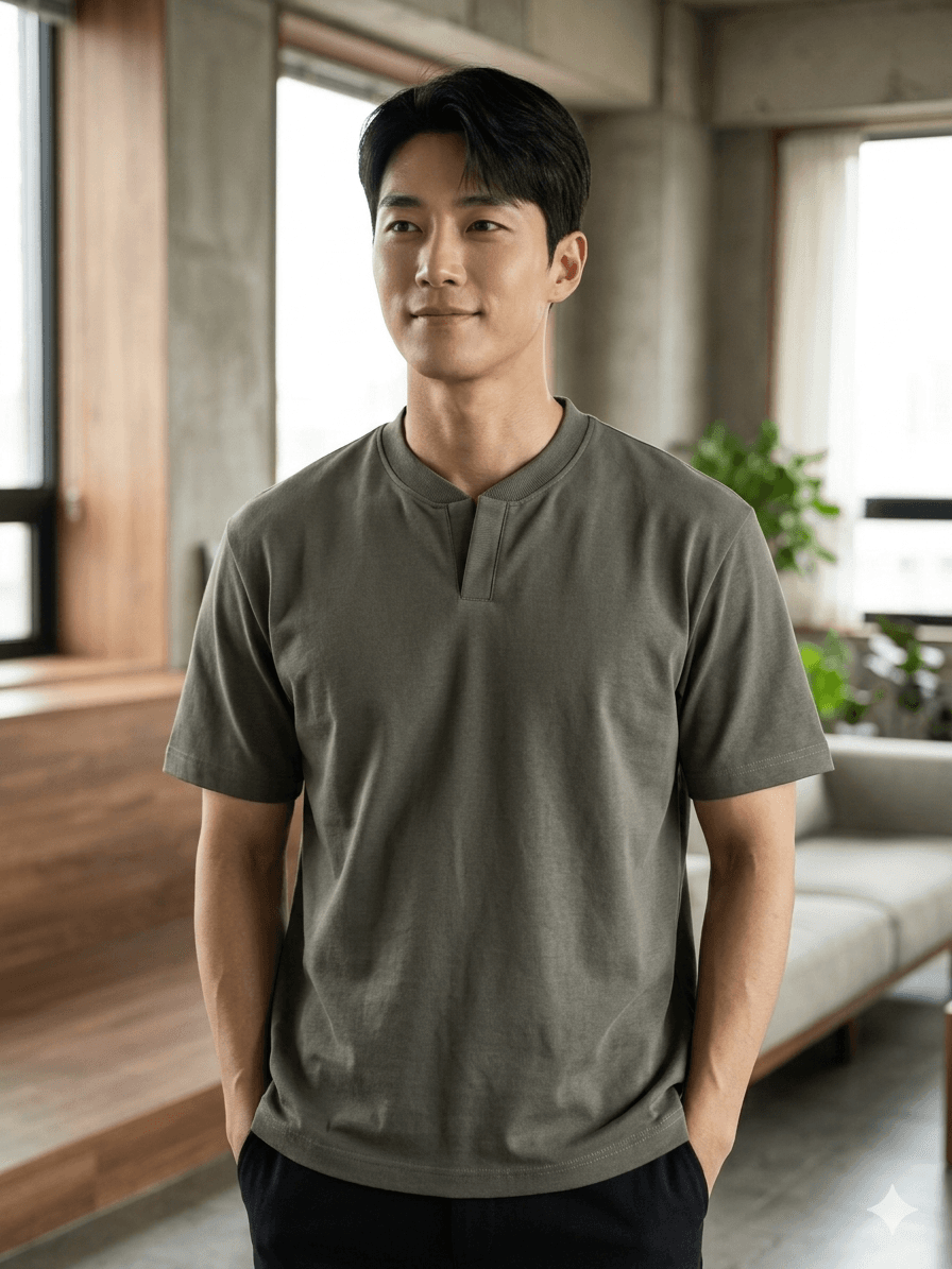 Ponte Henley Neck VT (L, XL) - 이미지 2