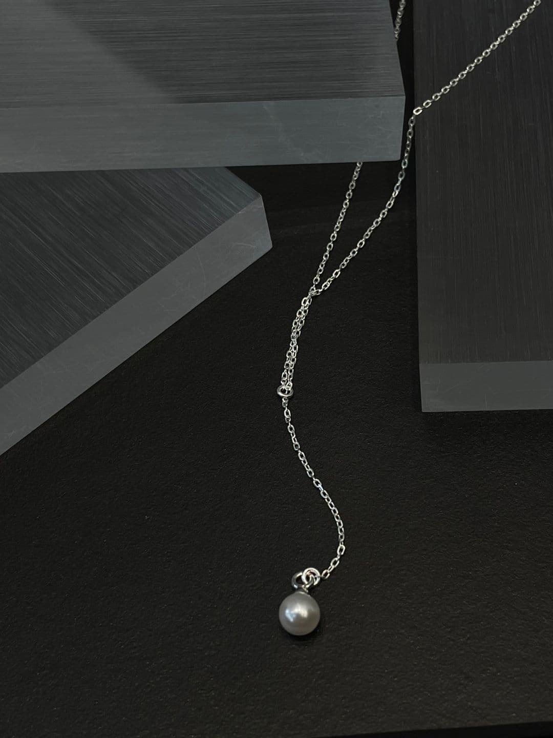 Silver 925 Pearl Y-Line Necklace N220480284 - 이미지 7